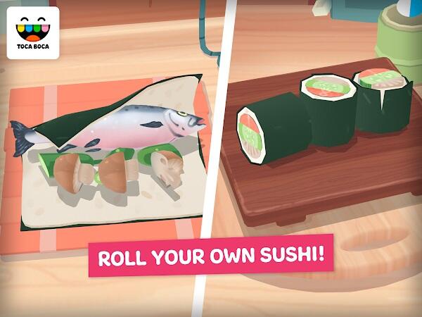 toca kitchen sushi restaurant mod apk full unlocked
